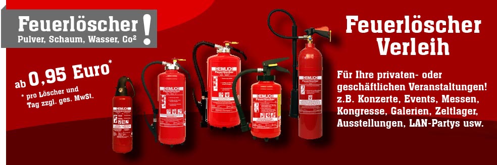 Feuerlöscher Verleih